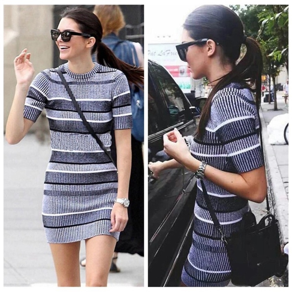 Bodycon stretchy rib dress